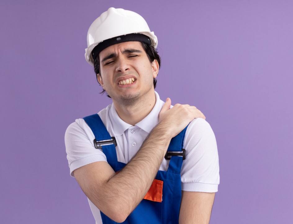 A construction worker was hurt at work. Good thing the business owner has workers comp insurance.